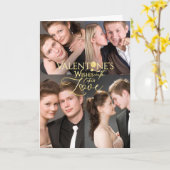 Valentijnsdag Fotocollage Aandenken Kaart (Gele Bloem)