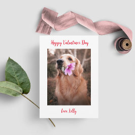 Valentijnsdag fotohond feestdagenkaart