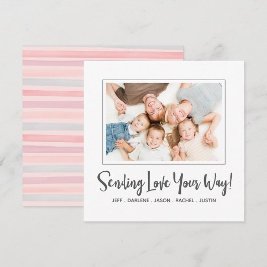 Valentijnsdag-fotokaart Feestdagenkaart (Voorkant / Achterkant)