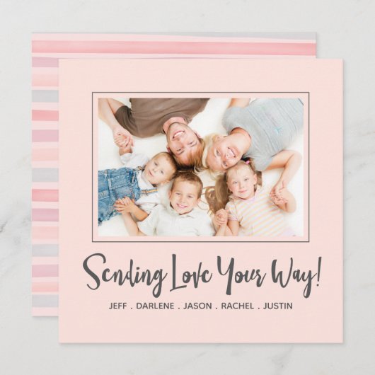 Valentijnsdag-fotokaart Feestdagenkaart (Voorkant / Achterkant)