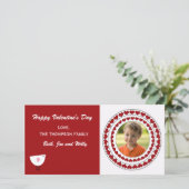 Valentijnsdag-fotokaart Feestdagenkaart (Staand voorkant)