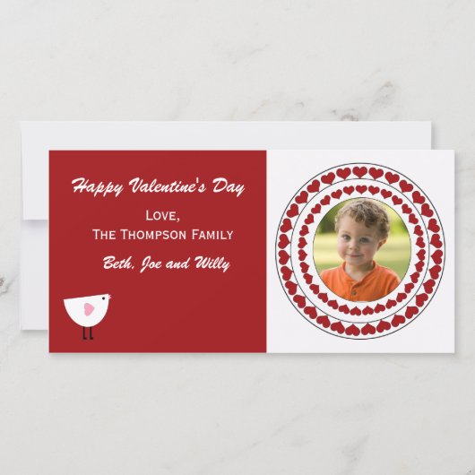 Valentijnsdag-fotokaart Feestdagenkaart (Voorkant)