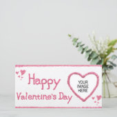 Valentijnsdag fotokaart  feestdagenkaart (Staand voorkant)