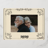 Valentijnsdag fotokaart folie feestdagen briefkaart (Achterkant)