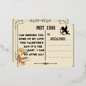 Valentijnsdag fotokaart folie feestdagen briefkaart (Voorkant / Achterkant)