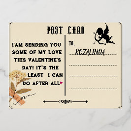 Valentijnsdag fotokaart folie feestdagen briefkaart