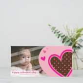 VALENTIJNSDAG FOTOKAART :: funky harten 12L Feestdagenkaart (Staand voorkant)