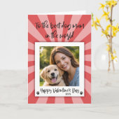 Valentijnsdag Fotokaart - Kaart van de Hond (Gele Bloem)