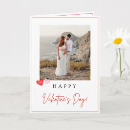 Valentijnsdag Fotokaart, Roze Rode Harten V'day Kaart