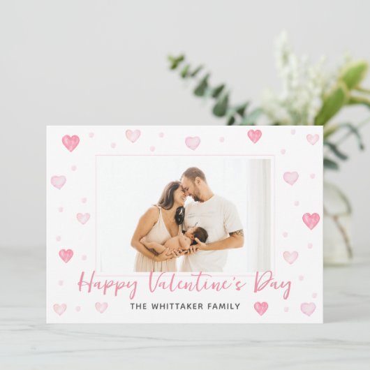 Valentijnsdag Fotokaart Sjabloon (Staand voorkant)