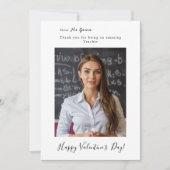 Valentijnsdag fotokaart voor geweldige docent feestdagenkaart (Voorkant)