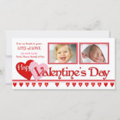 Valentijnsdag fotokaarten - Familie 2 Lijsten Feestdagenkaart (Voorkant)