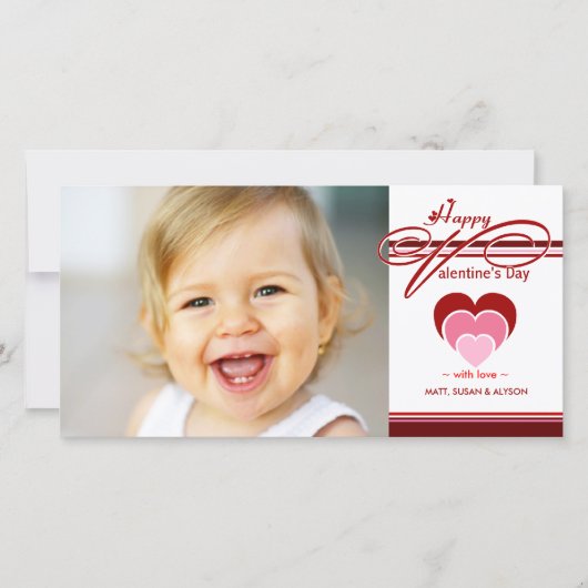 Valentijnsdag-fotokaarten Feestdagenkaart (Voorkant)