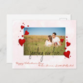 Valentijnsdag Fotosjabloon Het verzenden van onze  Briefkaart (Voorkant / Achterkant)