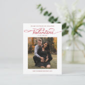Valentijnsdag Fotozwangerschap Aankondigingskaart (Staand voorkant)