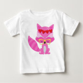 Valentijnsdag Fox, roze vos, bril, hart (Voorkant)