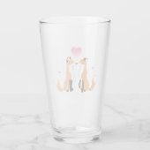 Valentijnsdag Foxes Glas (Achterkant)