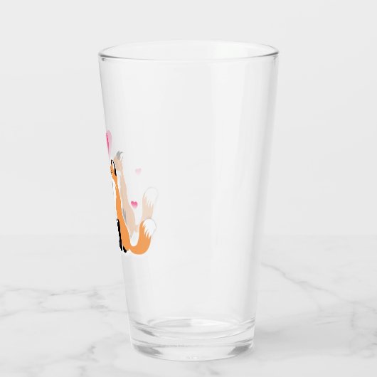 Valentijnsdag Foxes Glas (Links)
