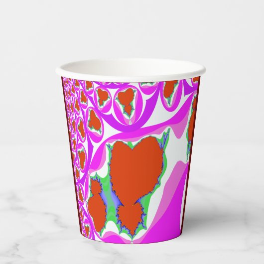 Valentijnsdag Fractal papieren bekers (Voorkant)
