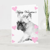 Valentijnsdag Franse Bulldog Feestdagen Kaart (Voorkant)