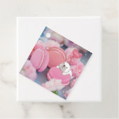 Valentijnsdag: Franse Bulldog, Macarons & Flower Bedankjes Labels (In situ)