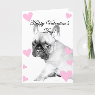 Valentijnsdag French Bulldog Feestdagen Kaart