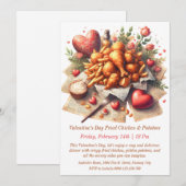 Valentijnsdag Fried Chicken & Potatoes Uitnodiging (Voorkant / Achterkant)