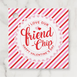 Valentijnsdag Friend-Chip Bedankjes Labels