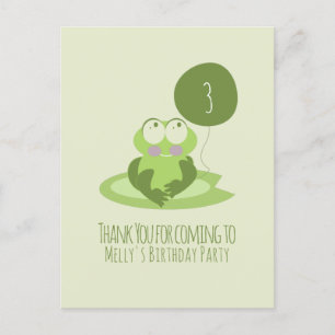 Valentijnsdag Frog Birthday Dank u Briefkaart