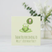 Valentijnsdag Frog Birthday Hartelijk dank Bedankkaart (Staand voorkant)