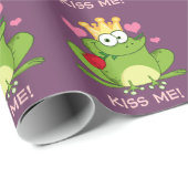 Valentijnsdag Frog Kiss Cadeaupapier (Rol Hoek)