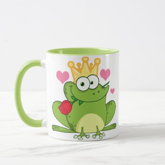 Valentijnsdag Frog Kiss Mok (Links)
