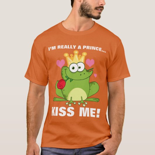 Valentijnsdag Frog Kiss T-shirt (Voorkant)