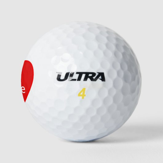 Valentijnsdag Fun Gift Be Mine Heart 3 Golfballen (Logo)