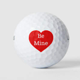 Valentijnsdag Fun Gift Be Mine Heart 3 Golfballen