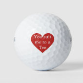 Valentijnsdag Fun Gift U past me aan bij een T-shi Golfballen (Voorkant)
