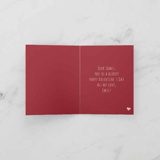 Valentijnsdag Funny Alligator Crocodile Couple Kaart (Binnen)