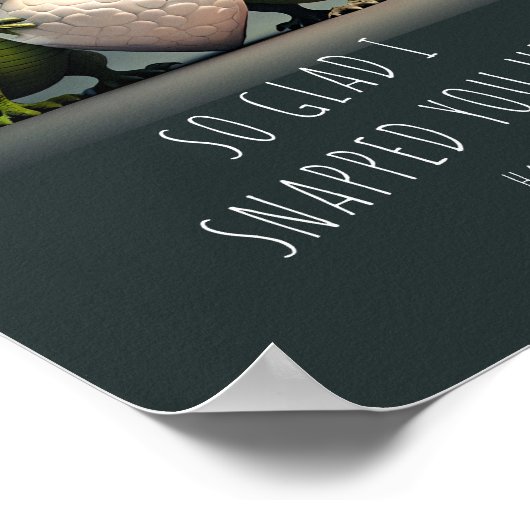 Valentijnsdag Funny Alligator Crocodile Couple Poster (Hoek)