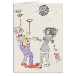 Valentijnsdag Funny Clown Love Cartoon Art Humor