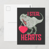 Valentijnsdag Funny Dinosaur Heartbreaker Boy Briefkaart (Voorkant / Achterkant)