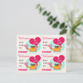 Valentijnsdag Funny Hipster Crab Kaarten (4) Feestdagenkaart (Staand voorkant)
