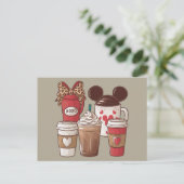 Valentijnsdag Funny Latte Coffee Lover Briefkaart (Staand voorkant)