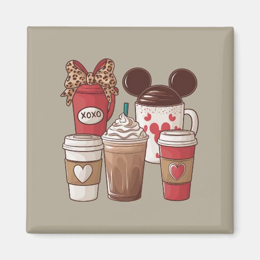 Valentijnsdag Funny Latte Coffee Lover Magneet (Voorkant)