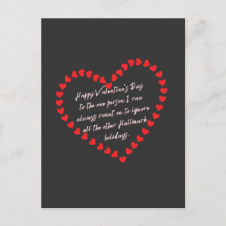 Valentijnsdag Funny Sarcasm Humor Quote Briefkaart