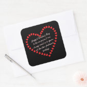 Valentijnsdag Funny Sarcasm Humor Quote Vierkante Sticker (Envelop)