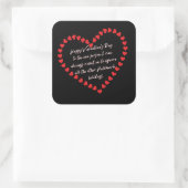 Valentijnsdag Funny Sarcasm Humor Quote Vierkante Sticker (Tas)