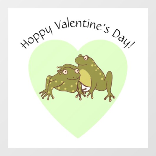 Valentijnsdag Funny Schattige Hoppy Frogs In Love Raamsticker (Vel)