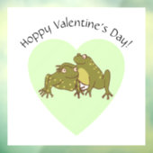 Valentijnsdag Funny Schattige Hoppy Frogs In Love Raamsticker (Vel 3)