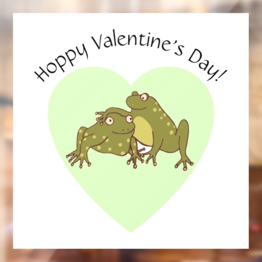 Valentijnsdag Funny Schattige Hoppy Frogs In Love Raamsticker (Vel 2)