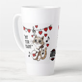 Valentijnsdag Fur Baby Latte Mok (Linkerhoek)